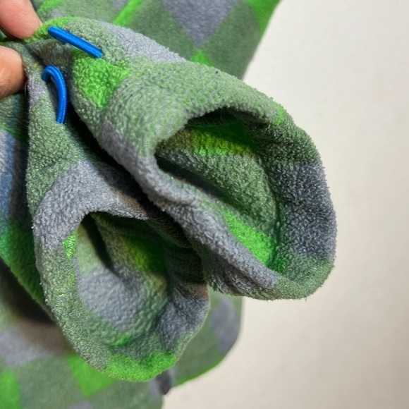 Cabelas Youth Unisex Green Grey Plaid Fleeced Zip Up Jacket Size XL - Picture 8 of 13